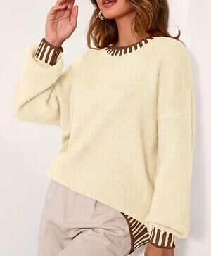 NWT Kirundo Women's Sweater Fall Oversized LS Chunky Knit Sz Large